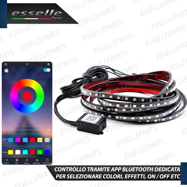 Kit Led Sottoscocca RGB con Controllo APP Wireless Multicolor