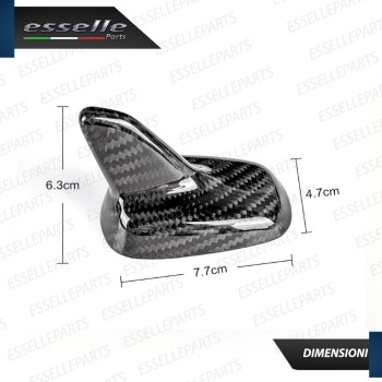 Cover Antenna Pinna Squalo Adesiva In Vero Carbonio Per Vw T-Roc