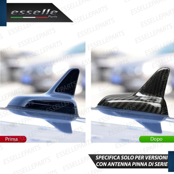 Cover Antenna Pinna Squalo Adesiva In Vero Carbonio Per Skoda Octavia MK3 Iii