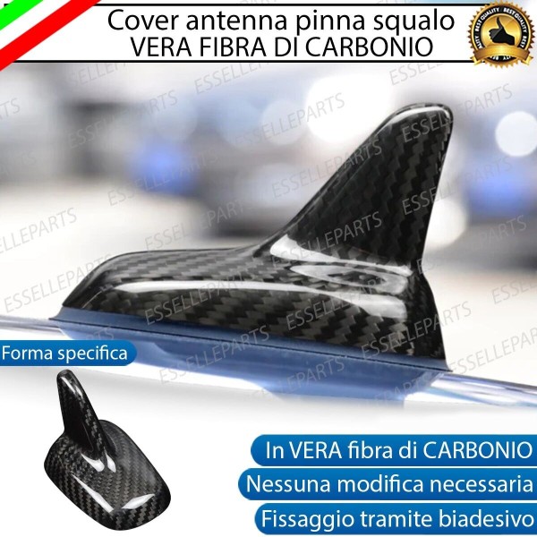 Cover Antenna Pinna Squalo Adesiva in Vero Carbonio per VW GOLF 7 VII