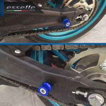 SET NOTTOLINI PROTEZIONE FORCELLA IN ACCIAIO BLU LUCIDO PER KAWASAKI VERSYS 650 2015-2016 ABS