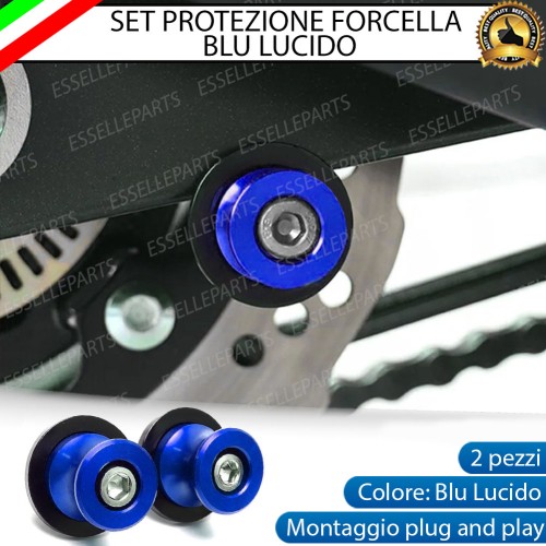 SET NOTTOLINI PROTEZIONE FORCELLA IN ACCIAIO BLU LUCIDO PER KAWASAKI Z250 2015-2016 ABS