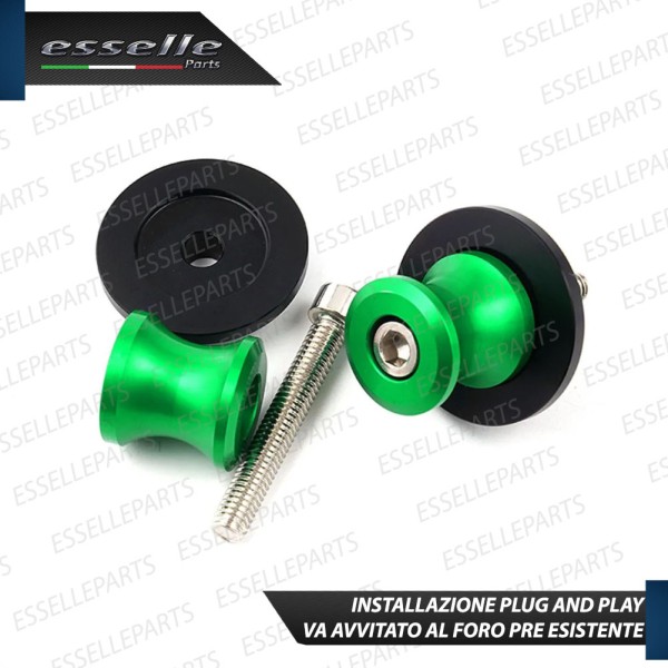 SET NOTTOLINI PROTEZIONE FORCELLA IN ACCIAIO VERDE LUCIDO PER KAWASAKI ER-6N 2012-2016 ABS