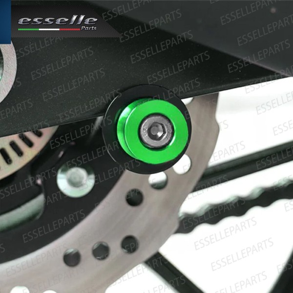 SET NOTTOLINI PROTEZIONE FORCELLA IN ACCIAIO VERDE LUCIDO PER KAWASAKI Z1000 SX 2011-2013