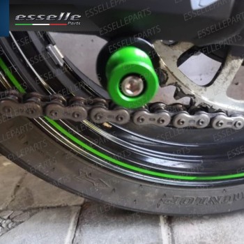 SET NOTTOLINI PROTEZIONE FORCELLA IN ACCIAIO VERDE LUCIDO PER KAWASAKI Z1000 SX 2020 TOURER