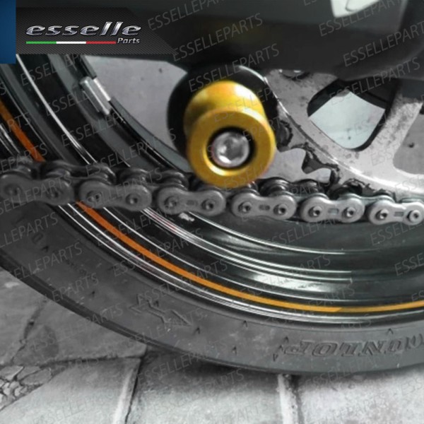 SET NOTTOLINI PROTEZIONE FORCELLA IN ACCIAIO ORO LUCIDO PER KAWASAKI VERSYS 650 2017-2020 GRAND TOURER