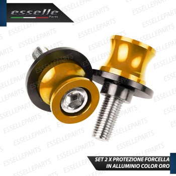 SET NOTTOLINI PROTEZIONE FORCELLA IN ACCIAIO ORO LUCIDO PER KAWASAKI VERSYS-X 300 2020 ADVENTURE