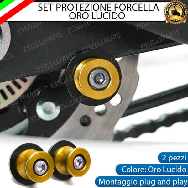 SET NOTTOLINI PROTEZIONE FORCELLA IN ACCIAIO ORO LUCIDO PER KAWASAKI Z650 2020
