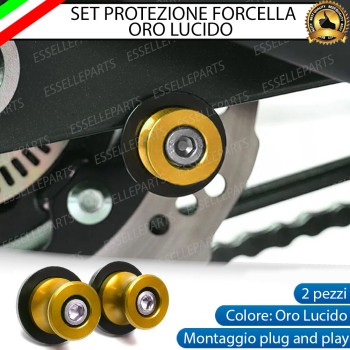 SET NOTTOLINI PROTEZIONE FORCELLA IN ACCIAIO ORO LUCIDO PER KAWASAKI Z800 2012-2016 ABS