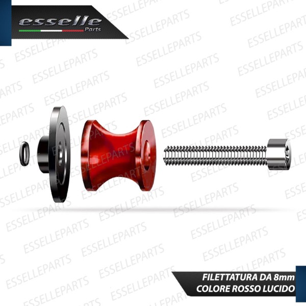 SET NOTTOLINI PROTEZIONE FORCELLA IN ACCIAIO ROSSO LUCIDO PER KAWASAKI ER-6F 2009-2011