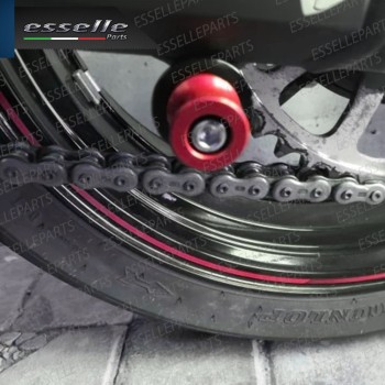 SET NOTTOLINI PROTEZIONE FORCELLA IN ACCIAIO ROSSO LUCIDO PER KAWASAKI ER-6N 2012-2016 ABS