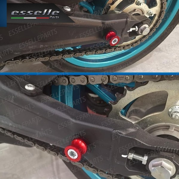 SET NOTTOLINI PROTEZIONE FORCELLA IN ACCIAIO ROSSO LUCIDO PER KAWASAKI NINJA 1000 ZX-10R 2019-2020 SE