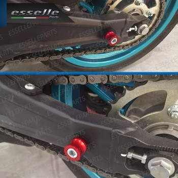 SET NOTTOLINI PROTEZIONE FORCELLA IN ACCIAIO ROSSO LUCIDO PER KAWASAKI Z1000 2017-2020