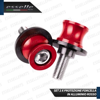 SET NOTTOLINI PROTEZIONE FORCELLA IN ACCIAIO ROSSO LUCIDO PER KAWASAKI Z300 2015-2016 ABS