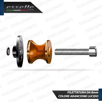 SET NOTTOLINI PROTEZIONE FORCELLA IN ACCIAIO ARANCIONE LUCIDO PER KAWASAKI NINJA 1000 SX 2020